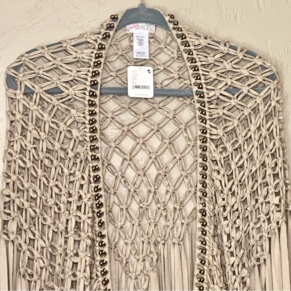 Free People Sunrise FABULOUS Fringe Faux-Suede Shawl - Picture 10 of 14